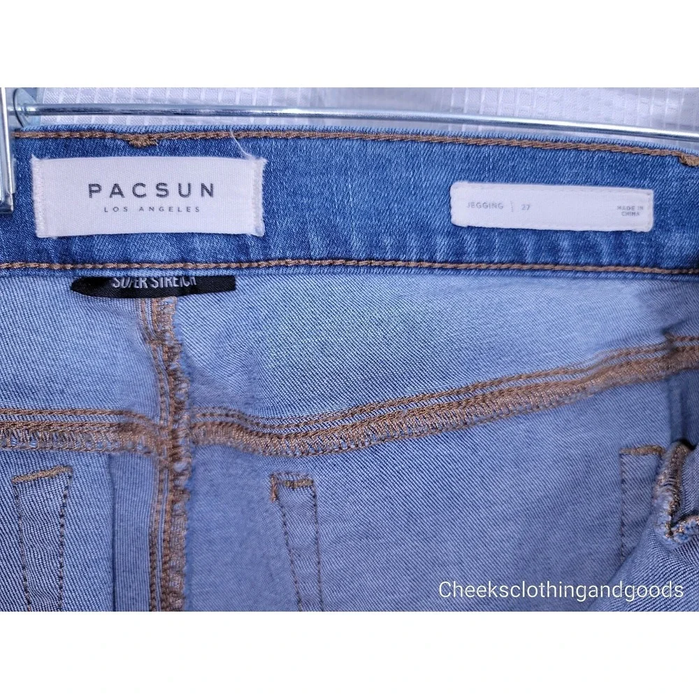 Pacsun Jegging Distressed Super Stretch Jeans Women's size 27 - Picture 6 of 9